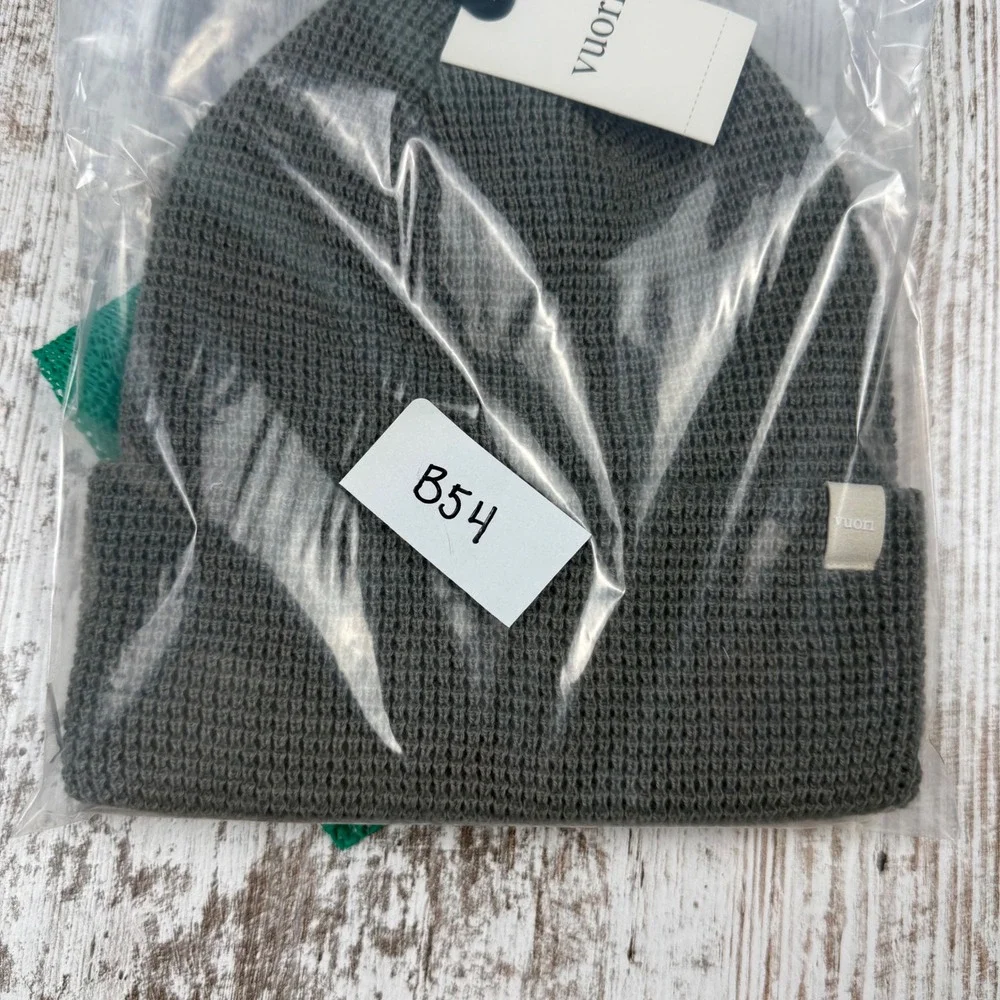 Vuori Alpine Waffle Beanie Shiitake Brown Unisex Knit Hat V864 NWT